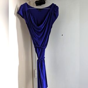 French Connection cowl neck dress with waist tie